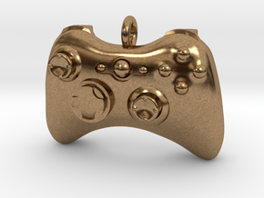 Xbox 360 Controller Pendant (Large) in Natural Brass