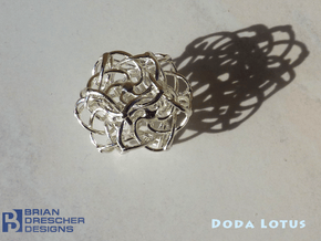 Doda Lotus - 25mm (1 inch) in Natural Silver