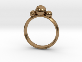GeoJewel Ring UK Size R US Size 8 5/8 in Natural Brass