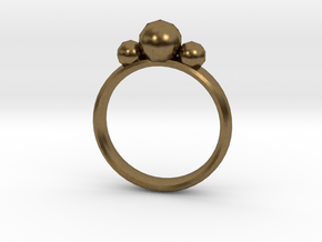 GeoJewel Ring UK Size R US Size 8 5/8 in Natural Bronze
