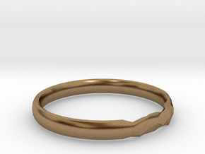 Shadow Ring US Size 8 UK Size Q in Natural Brass