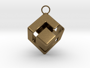Gamecube Logo Pendant in Natural Bronze