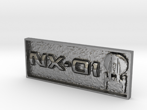 NX-01 2" x .75" Badge. in Natural Silver