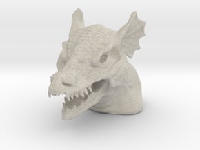 Dragon Bust - Reduced Material Version in Natural Sandstone