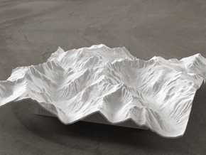 6'' Picket Range, Washington, USA in White Natural Versatile Plastic