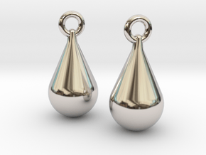 teardrop earrings in Platinum