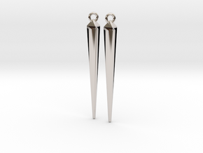 spike earrings in Platinum