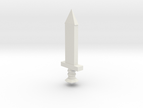Cool Sword in White Natural Versatile Plastic