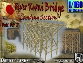 1-160 Bridge River Kwai Landing Section in Tan Fine Detail Plastic