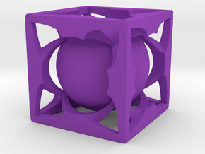 Sphere Cube Hollow SE4 in Purple Processed Versatile Plastic