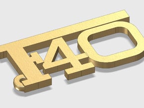 KEYCHAIN F40 LOGO in Polished Gold Steel