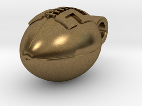 Pendant Football #12 in Natural Bronze