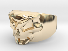 Skull Ring Size 7 in 14K Yellow Gold