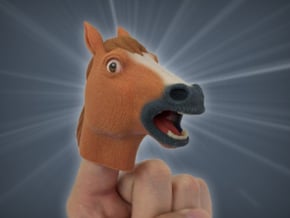 Creepy Horse Head in Full Color Sandstone