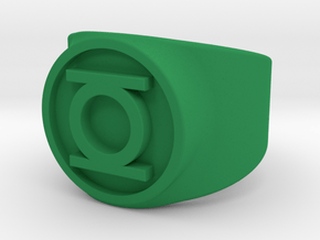 Orig Hal GL Ring Sz 6 in Green Processed Versatile Plastic