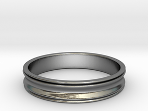 Simple Curved Ring (Sz 8.5) in Polished Silver