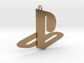 Playstation Logo Pendant in Natural Brass