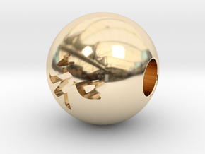 16mm Wa(Peace in harmony) Sphere in 14K Yellow Gold