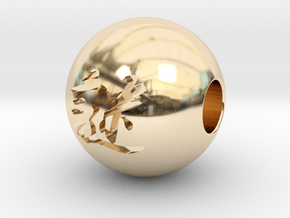 16mm Nazo(Mystery) Sphere in 14K Yellow Gold
