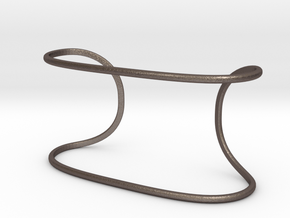 String Bracelet in Polished Bronzed Silver Steel