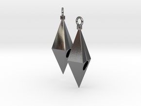 Pair of cute cheap earrings in Polished Silver