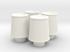 1/8 K&N Cone Style Air Filters TDR 1047 in White Processed Versatile Plastic