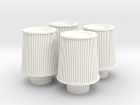 1/12 K&N Cone Style Air Filters TDR 1047 in White Processed Versatile Plastic