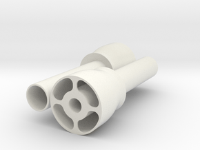 Thruster Attachment & Support Tube Pair Disassembl in White Natural Versatile Plastic