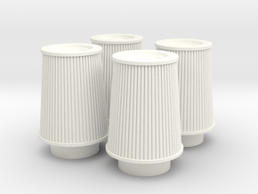 1/12 K&N Cone Style Air Filters TDR 4630 in White Processed Versatile Plastic