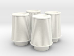 1/8 K&N Cone Style Air Filters TDR 4630 in White Processed Versatile Plastic