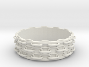 Chain Bangle in White Natural Versatile Plastic