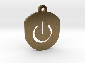 On Button Circular Frame Pendant Insert in Natural Bronze