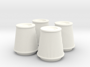 1/12 K&N Cone Style Air Filters TDR 4930 in White Processed Versatile Plastic