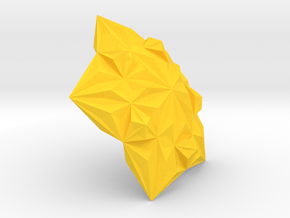 3D Tile6 in Yellow Processed Versatile Plastic