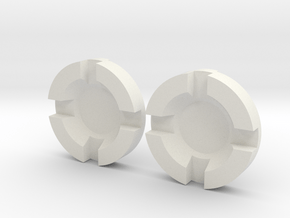 Thruster Center Insert Pairs in White Natural Versatile Plastic