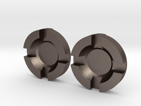 Thruster Center Insert Pairs in Polished Bronzed Silver Steel