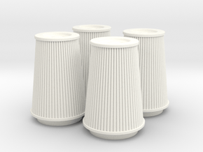 1/12 K&N Cone Style Air Filters TDR 4970 in White Processed Versatile Plastic