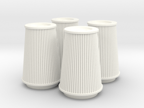 1/8 K&N Cone Style Air Filters TDR 4970 in White Processed Versatile Plastic