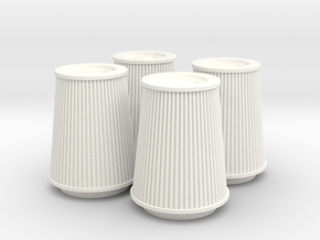 1/12 K&N Cone Style Air Filters TDR 5167 in White Processed Versatile Plastic