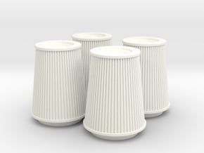 1/8 K&N Cone Style Air Filters TDR 5167 in White Processed Versatile Plastic