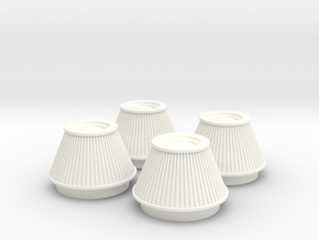 1/12 K&N Cone Style Air Filters TDR 4600 in White Processed Versatile Plastic