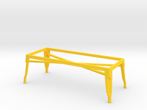 1:12 Pauchard Coffee Table Frame in Yellow Processed Versatile Plastic
