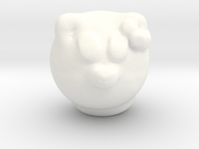 Hello Kitty Head in White Processed Versatile Plastic