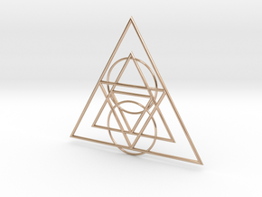 Sacred Triangle Pendant in 14k Rose Gold