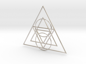 Sacred Triangle Pendant in Platinum
