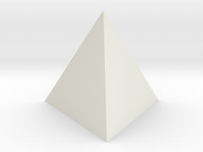 Tetrahedron in White Natural Versatile Plastic