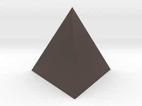 Tetrahedron in Polished Bronzed Silver Steel