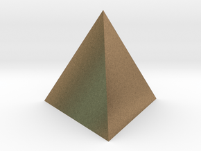 Tetrahedron (small) in Natural Brass