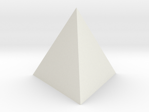 Tetrahedron (small) in White Natural Versatile Plastic
