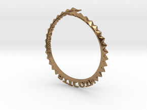 Bitcoin Bracelet in Natural Brass
